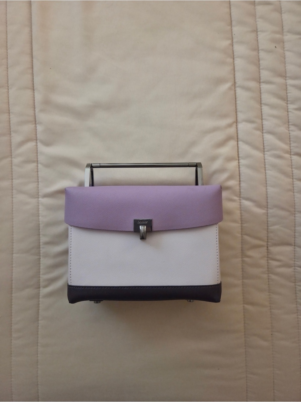 BOTKIER Lavender & Cream Japanese-Inspired Bento/Lunch Box Style Crossbody Bag
